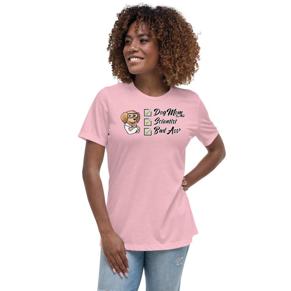 Women's Relaxed T-Shirt: Dogmom Scientist