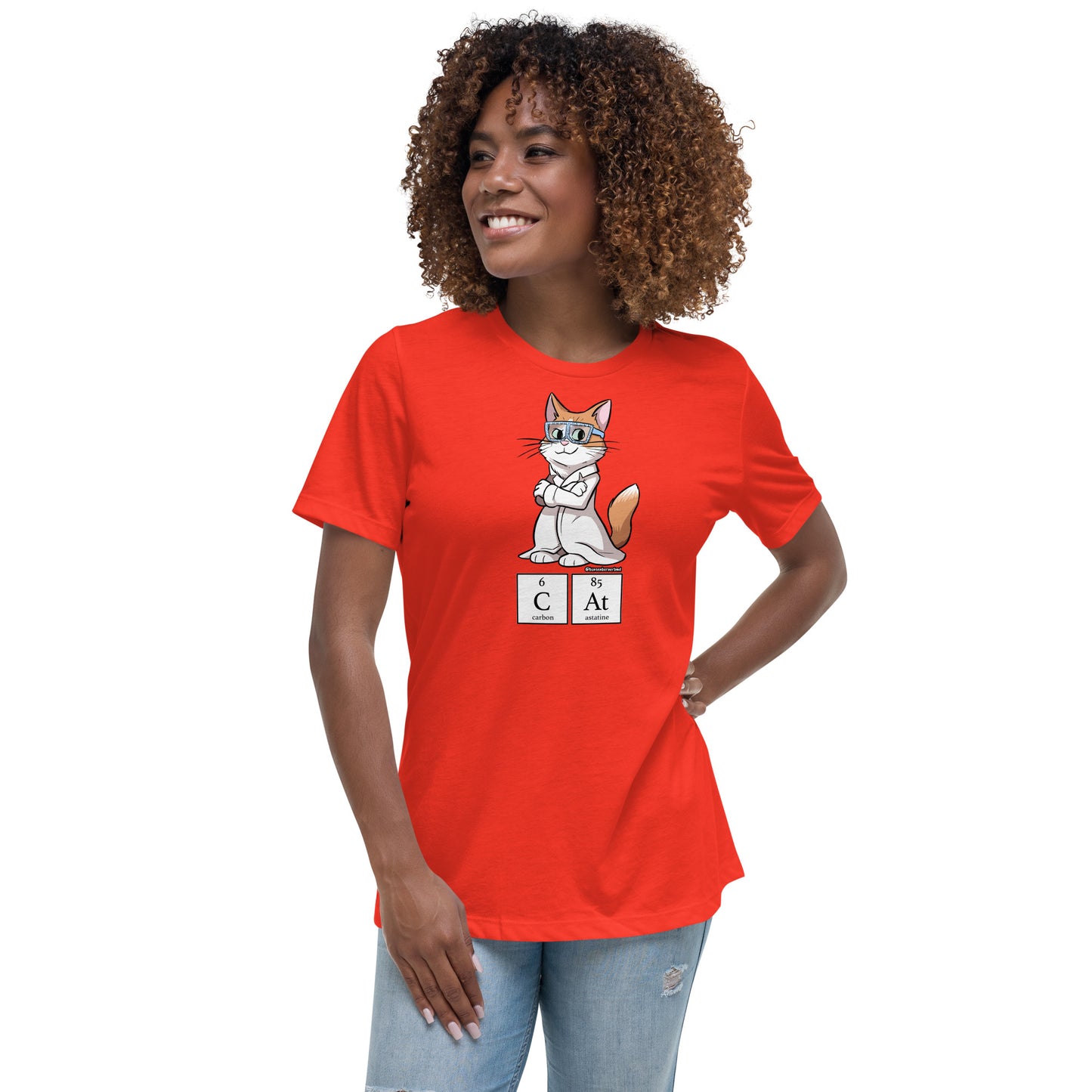 Women's Relaxed T-Shirt: CAT in Periodic Symbols