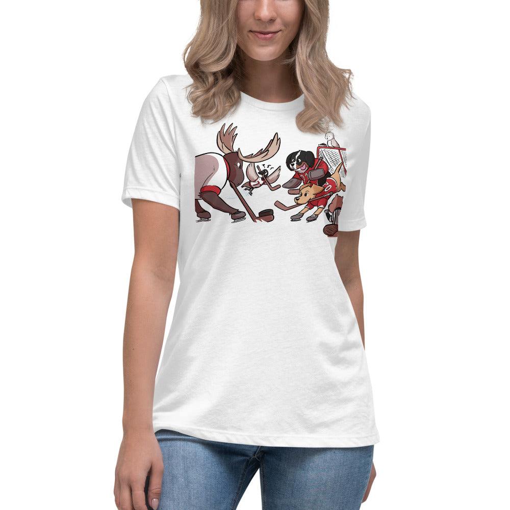Women's Relaxed T-Shirt: Hockey Time!