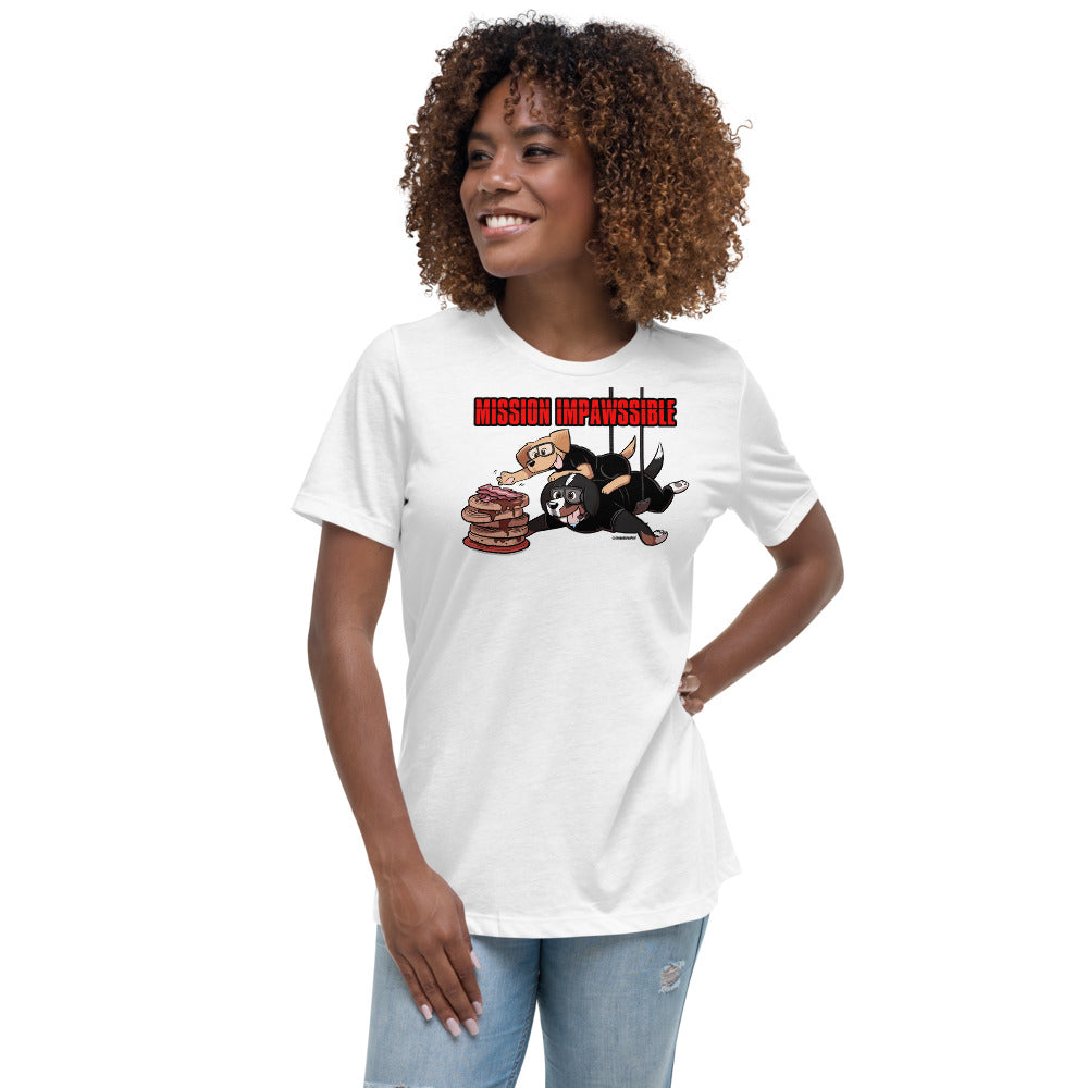 Women's Relaxed T-Shirt: Waffle Mountain Pawssible