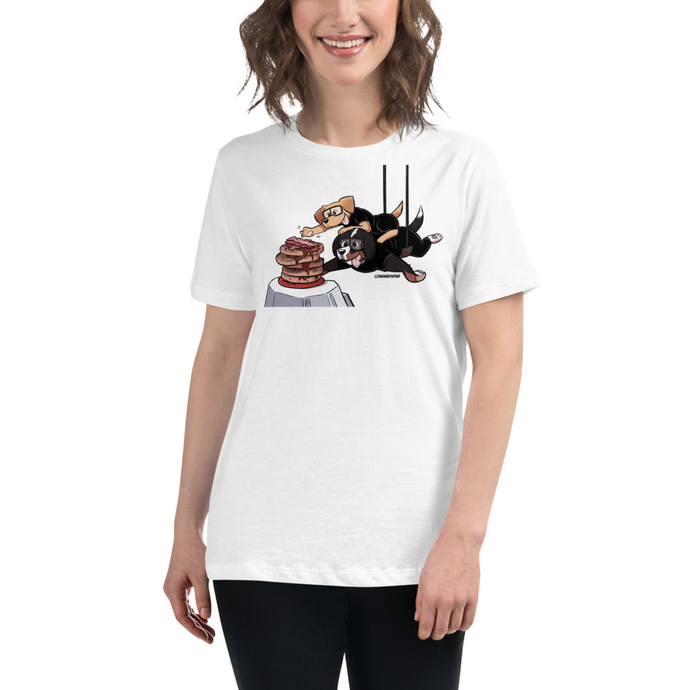 Women's Relaxed T-Shirt: Waffle Mountain Pawssible