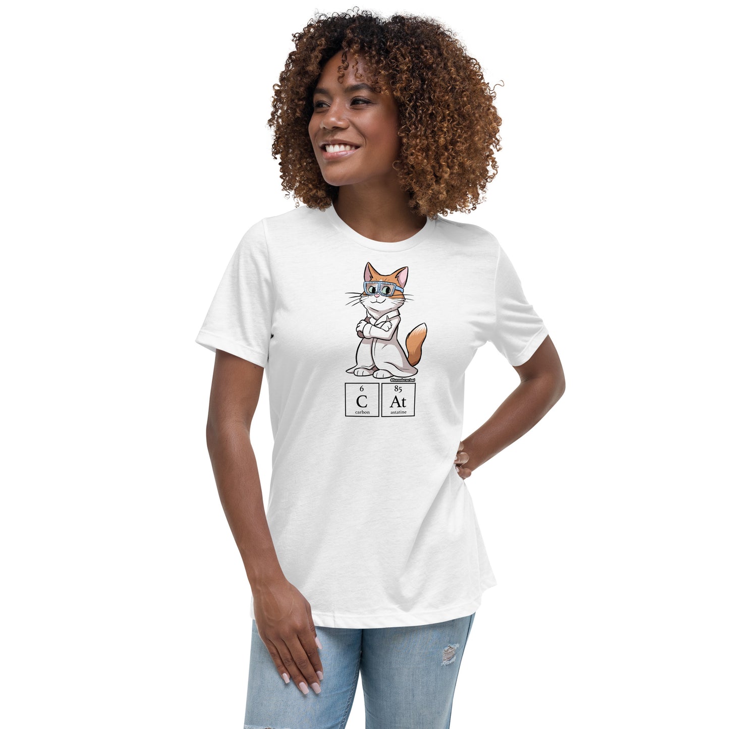 Women's Relaxed T-Shirt: CAT in Periodic Symbols