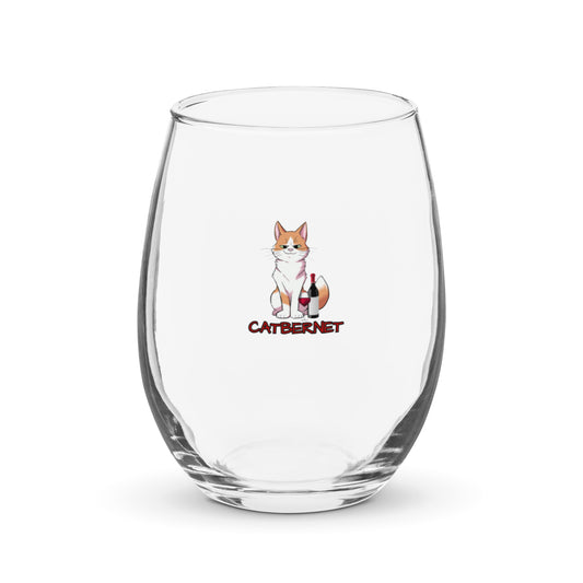 Ginger Catbernet RedStemless wine glass