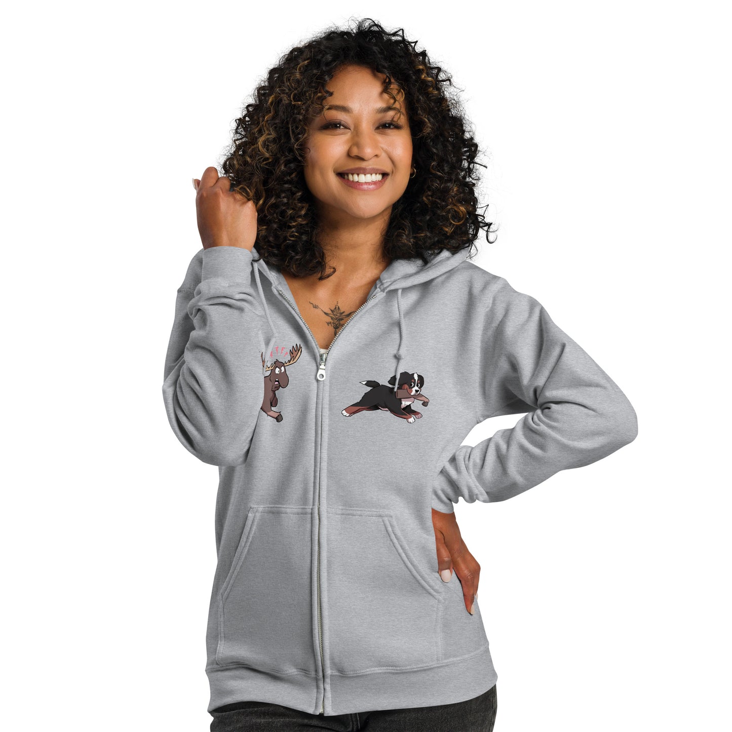 Unisex heavy blend zip hoodie: Moose vs Bunsen