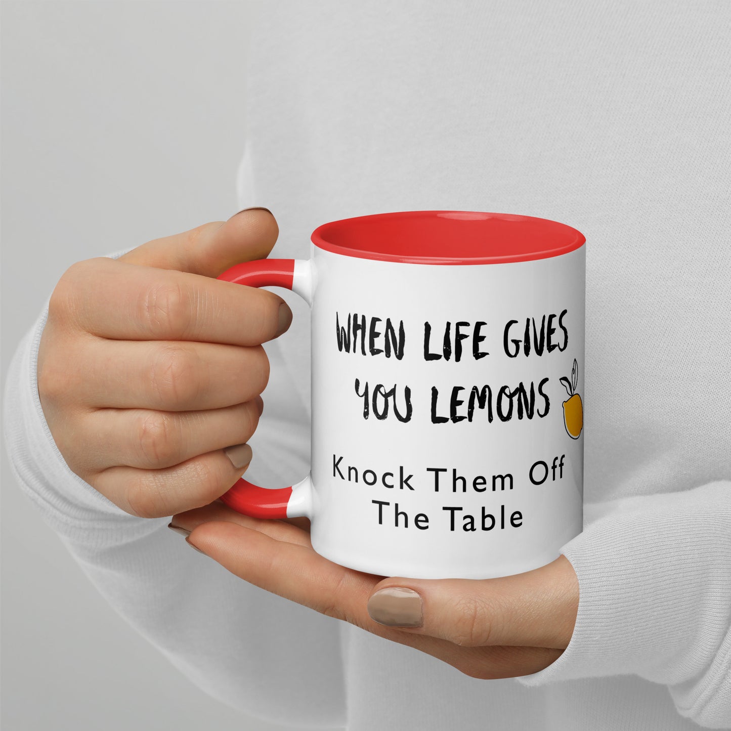 Mug with Color Inside- If Life Gives You Lemons