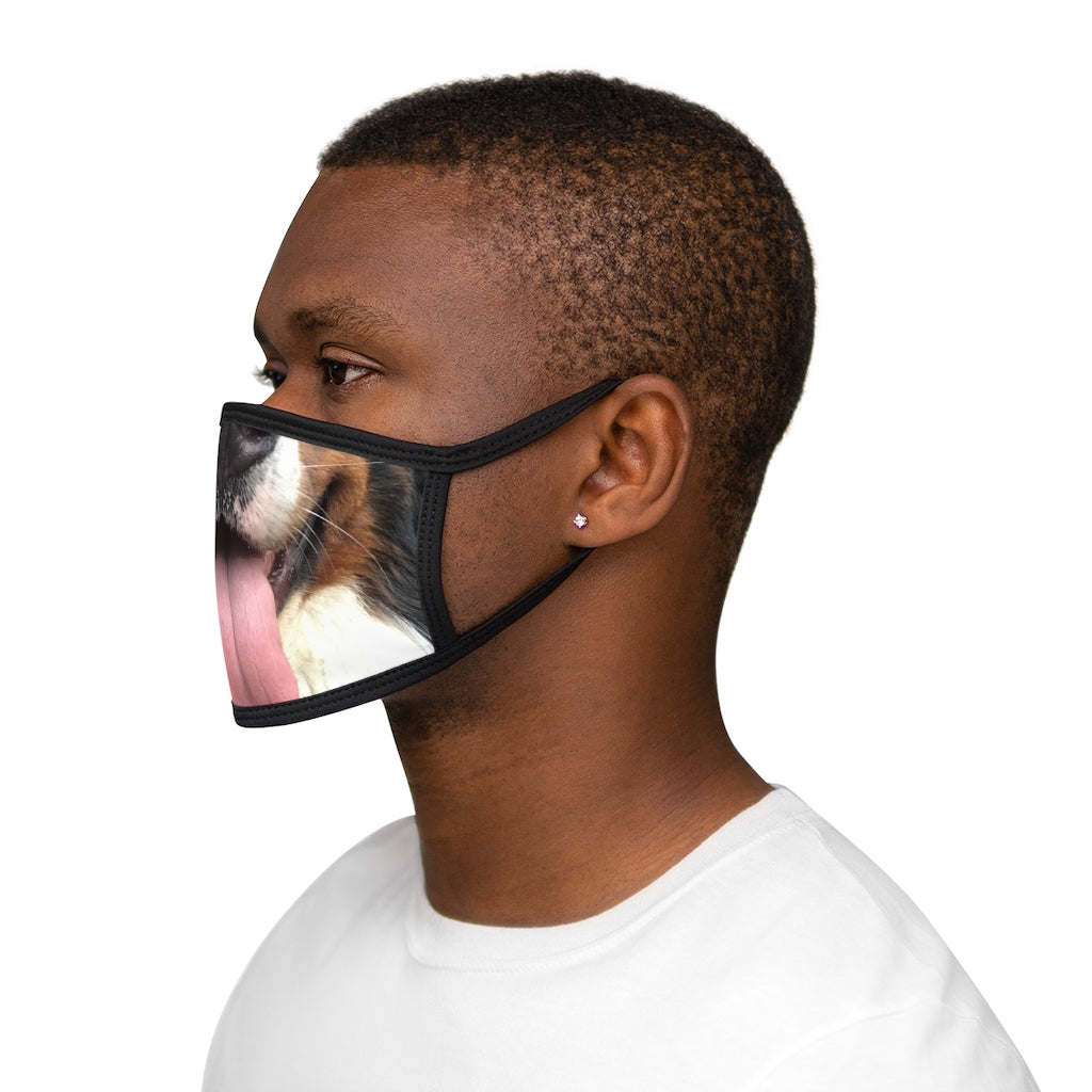 Mixed-Fabric Face Mask: Tongue Out!