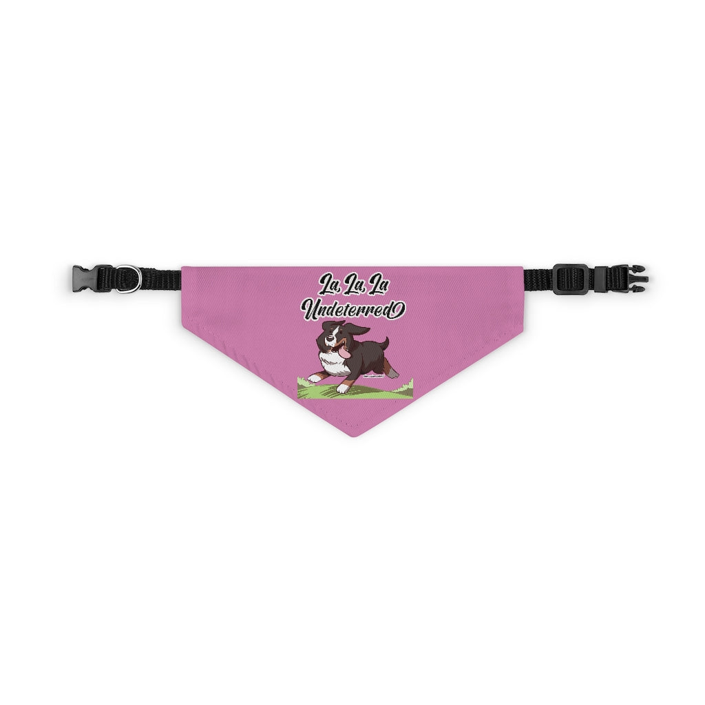 Pet Bandana Collar: La, La, La Undeterred (Pink)