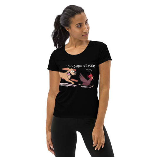 All-Over Print Women's Athletic T-shirt: Cardio Intensifies