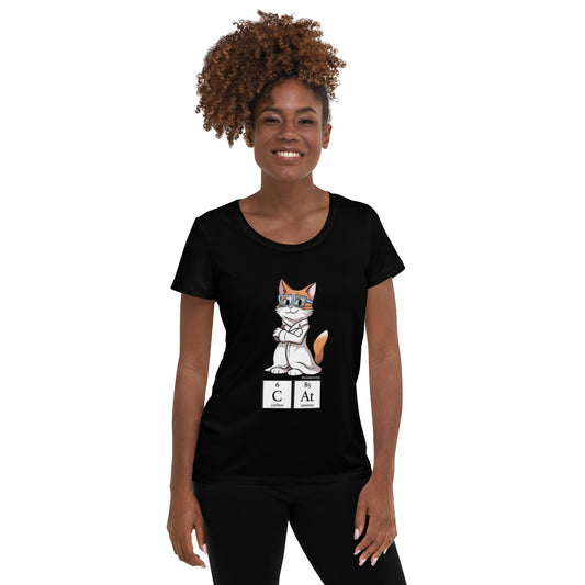 All-Over Print Women's Athletic T-shirt: CAT!