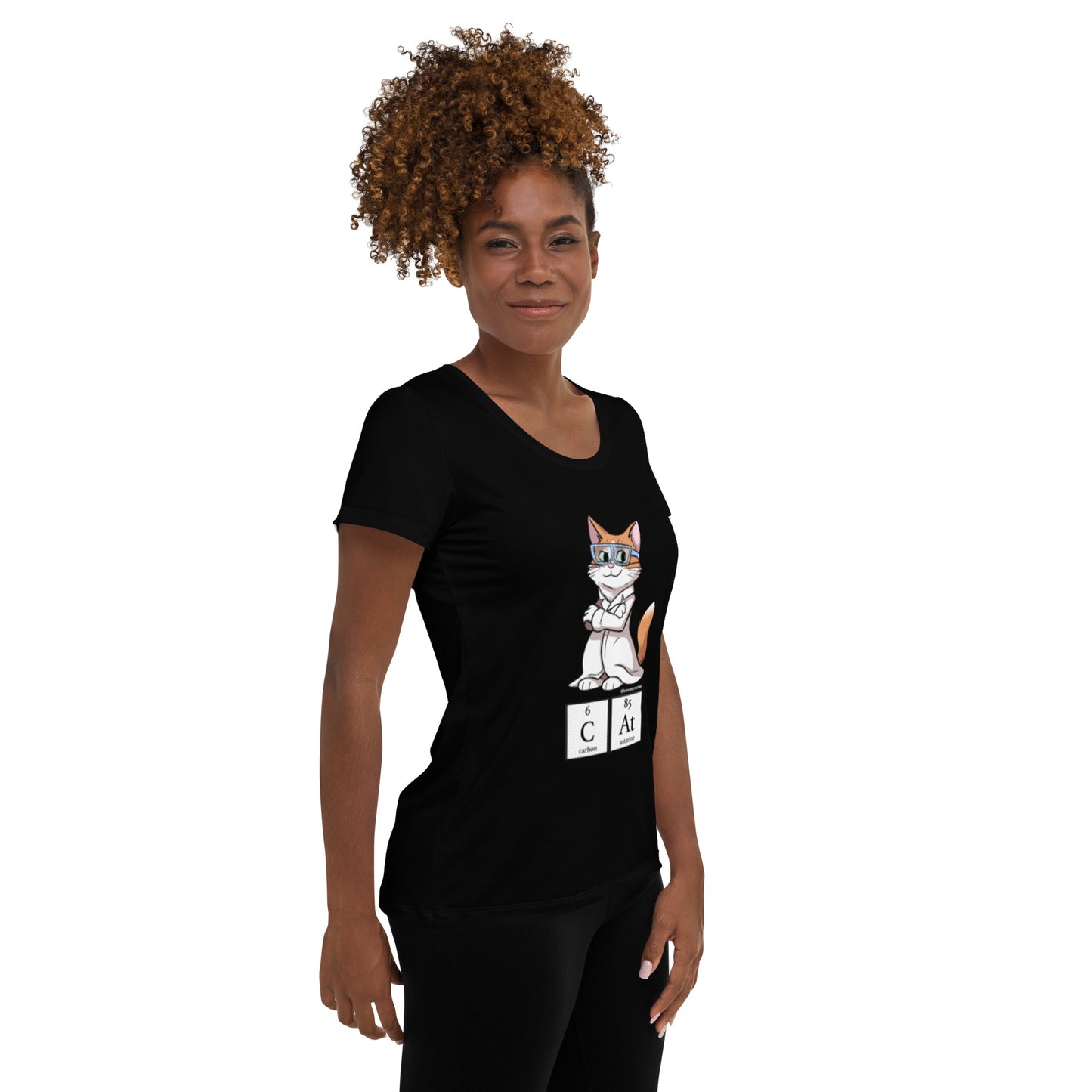 All-Over Print Women's Athletic T-shirt: CAT!