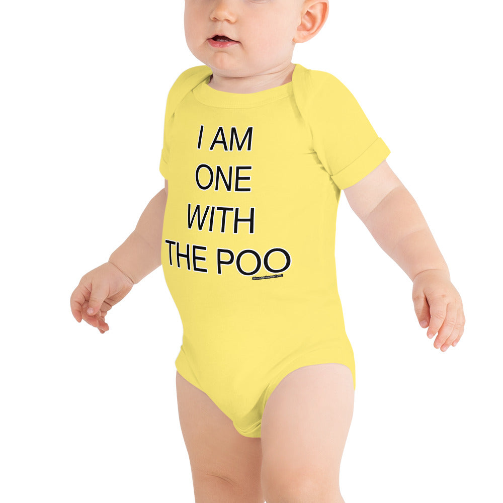 Baby short sleeve one piece: I am one with the Poo