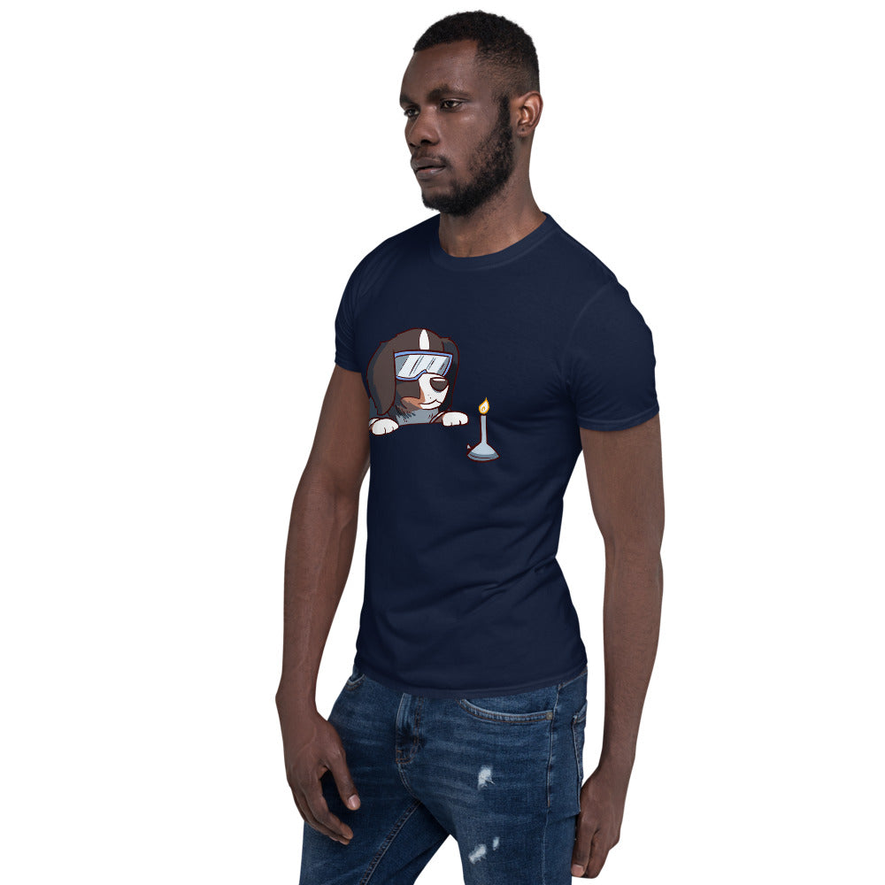 Short-Sleeve Unisex T-Shirt- Bunsen Berner with a Bunsen Burner