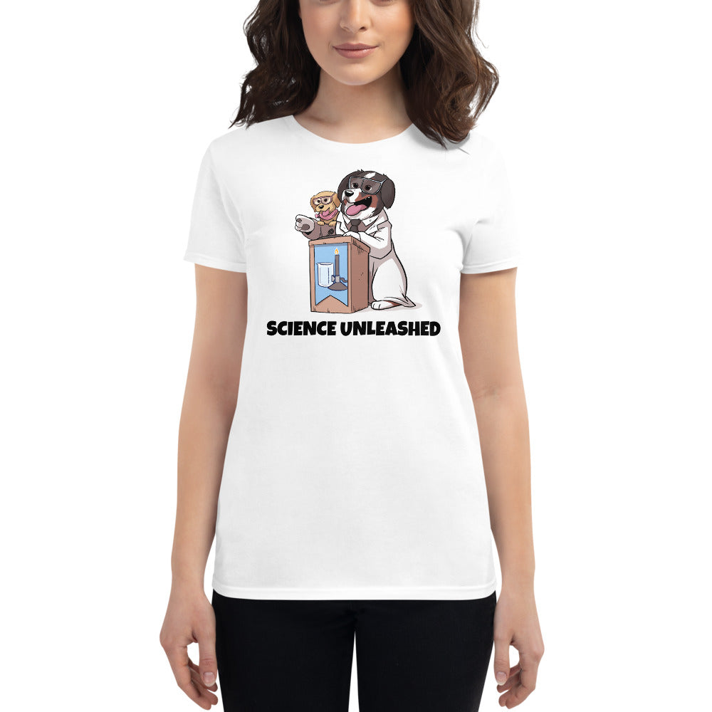 Women's short sleeve t-shirt- Science Unleashed