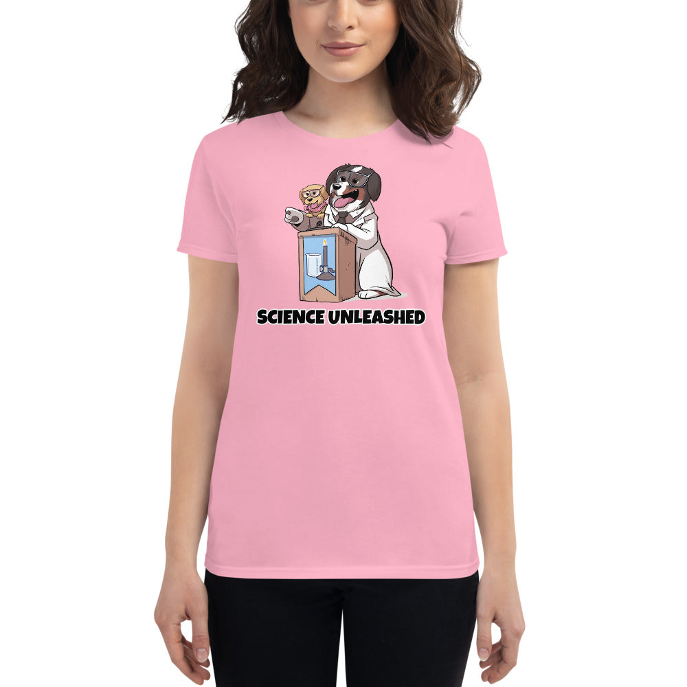Women's short sleeve t-shirt- Science Unleashed