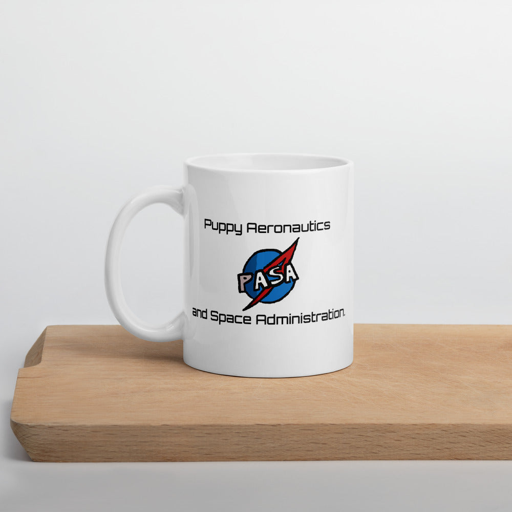 Mug- Space Bunsen- Puppy Aeronautics and Space Administration.