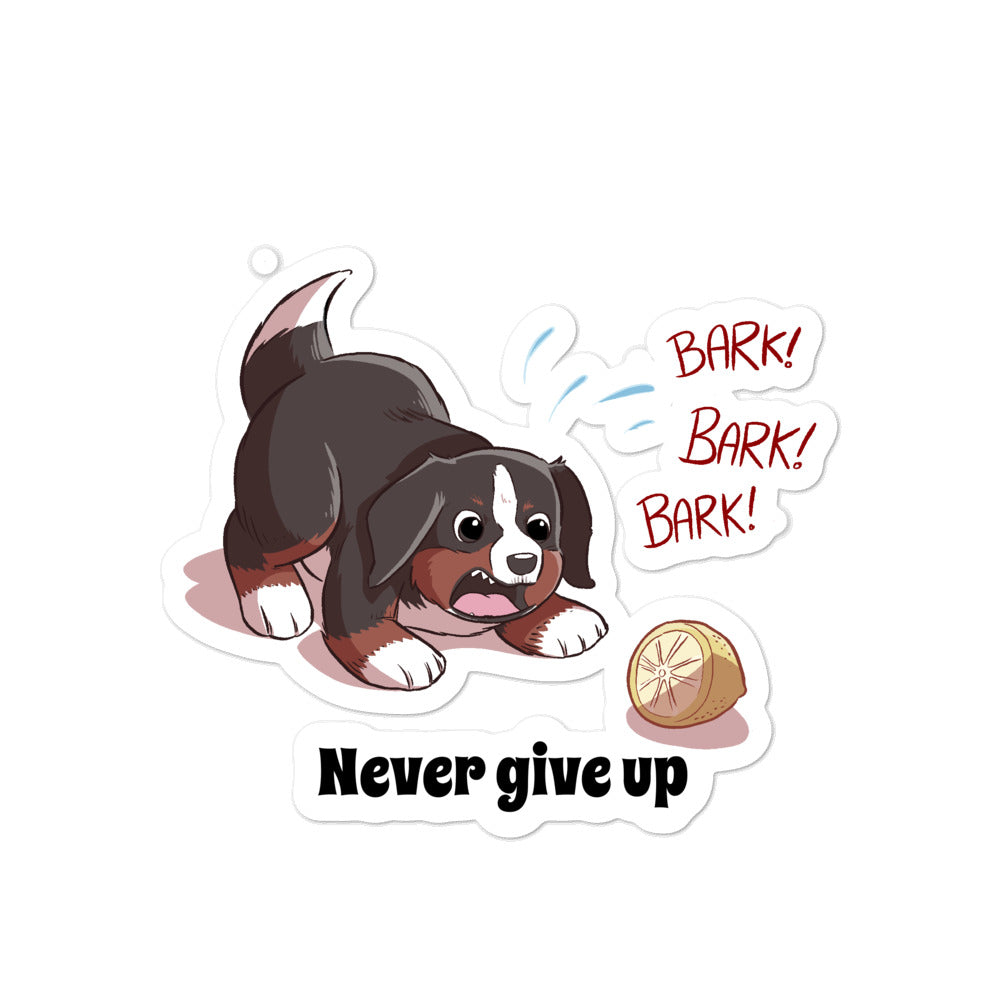 Bubble-free stickers-NEVER GIVE UP