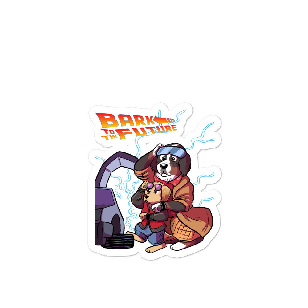 Bubble-free stickers-Bark to the Future Outlined
