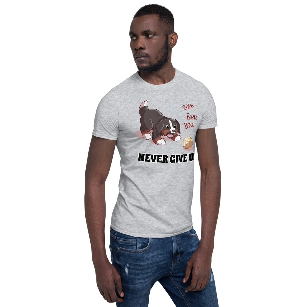 Short-Sleeve Unisex T-Shirt- Baby Bunsen- Never Give Up
