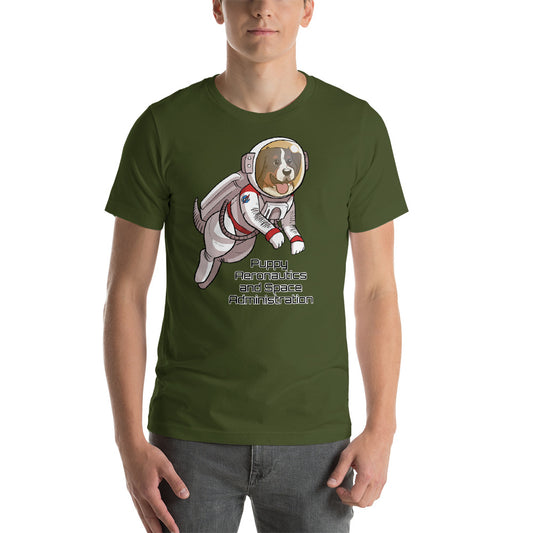 Short-Sleeve Unisex T-Shirt- Puppy Aeronautics and Space Administration