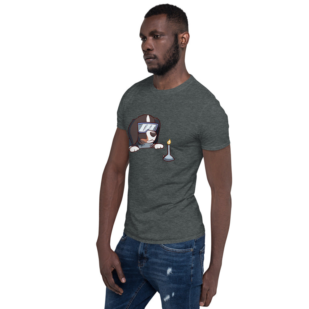 Short-Sleeve Unisex T-Shirt- Bunsen Berner with a Bunsen Burner
