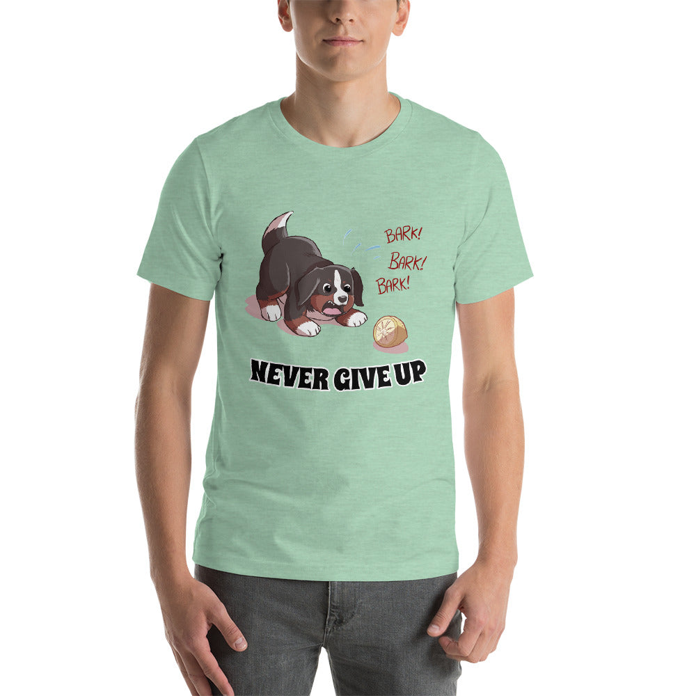Short-Sleeve Unisex T-Shirt- Baby Bunsen - Never Give Up