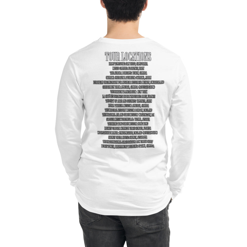 Unisex Long Sleeve Tee-Vultures of Parliament Logo with Tour Locations on the Back