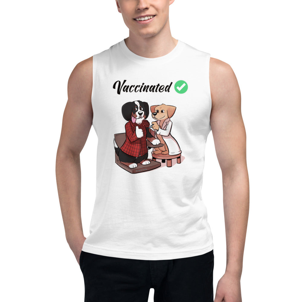 Muscle Shirt: Vaccinated Checkmark!