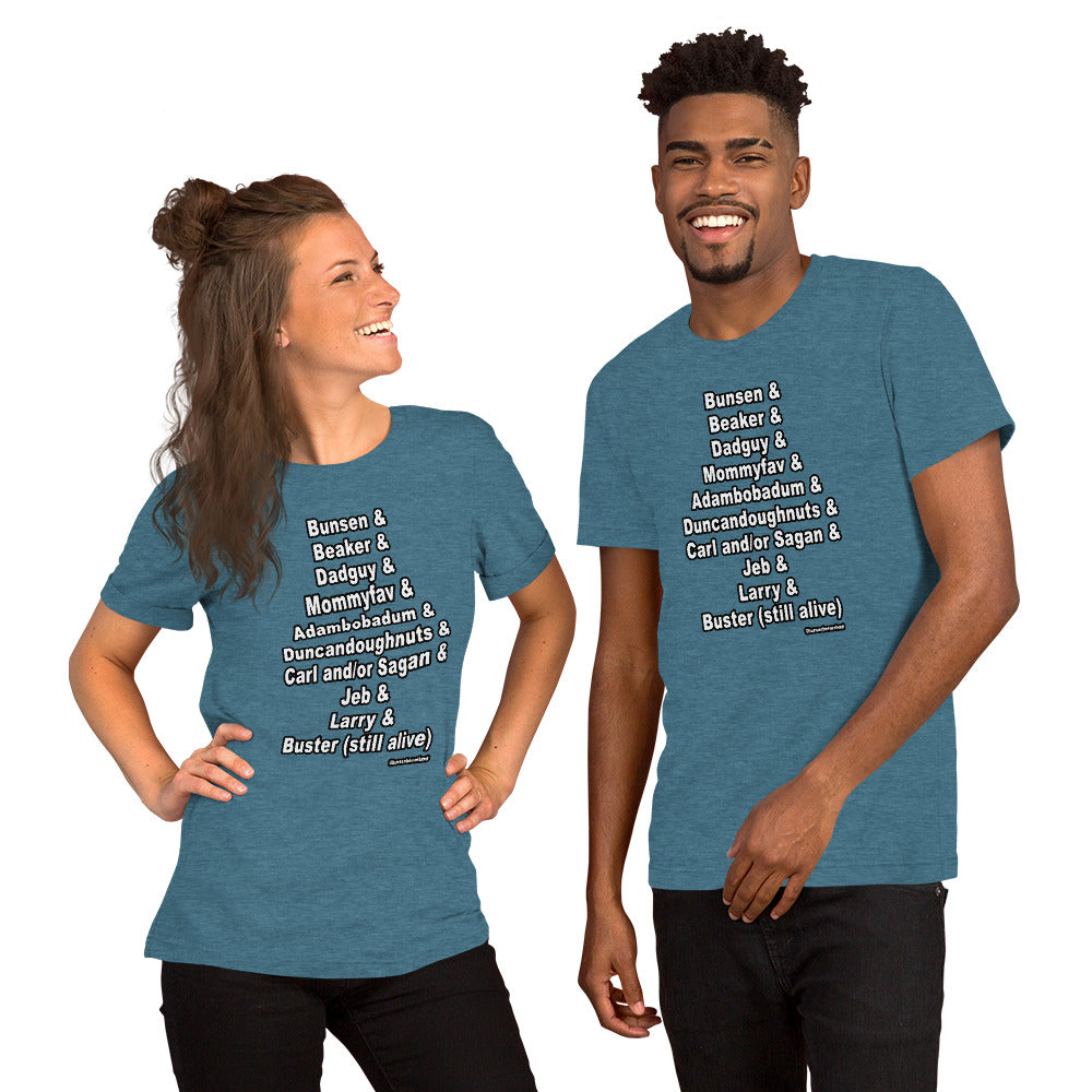 Short-Sleeve Unisex T-Shirt- B+B Family Names!