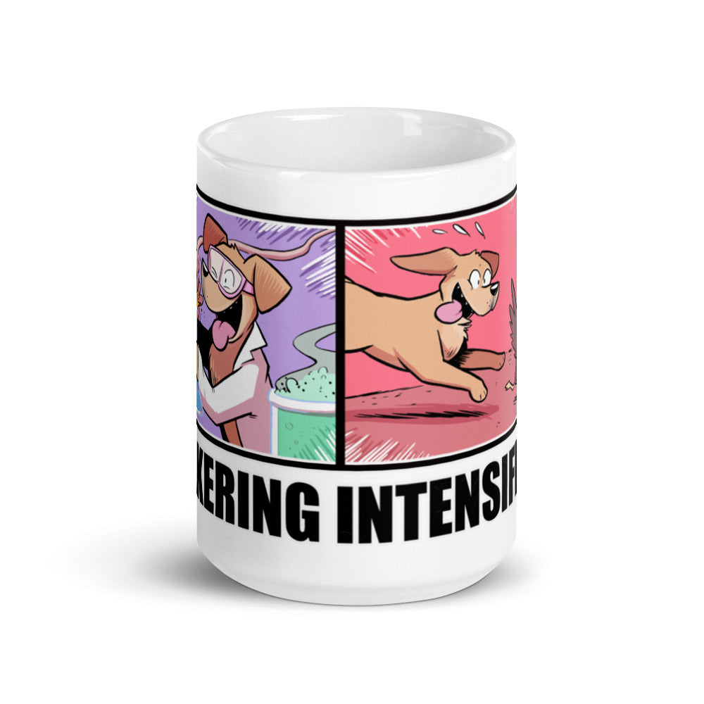 White glossy mug: Beakering Intensifies