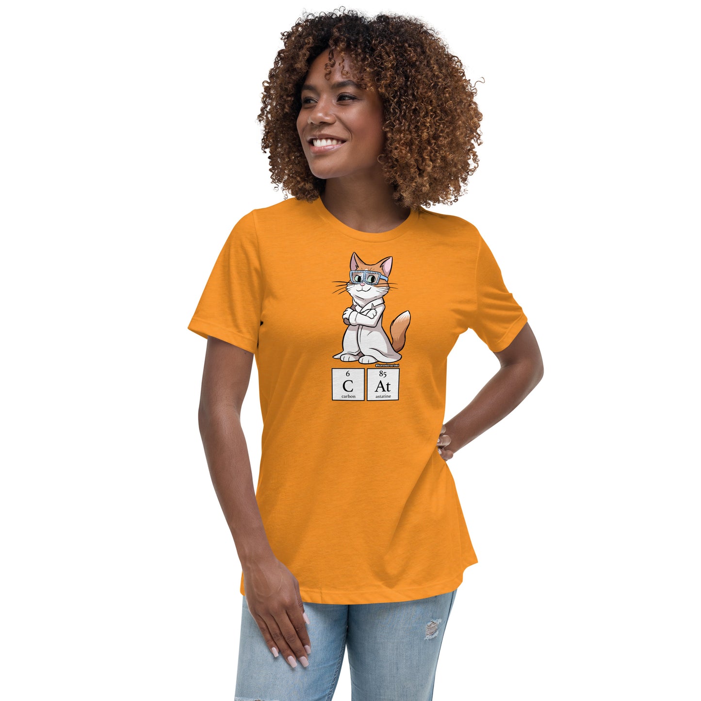 Women's Relaxed T-Shirt: CAT in Periodic Symbols