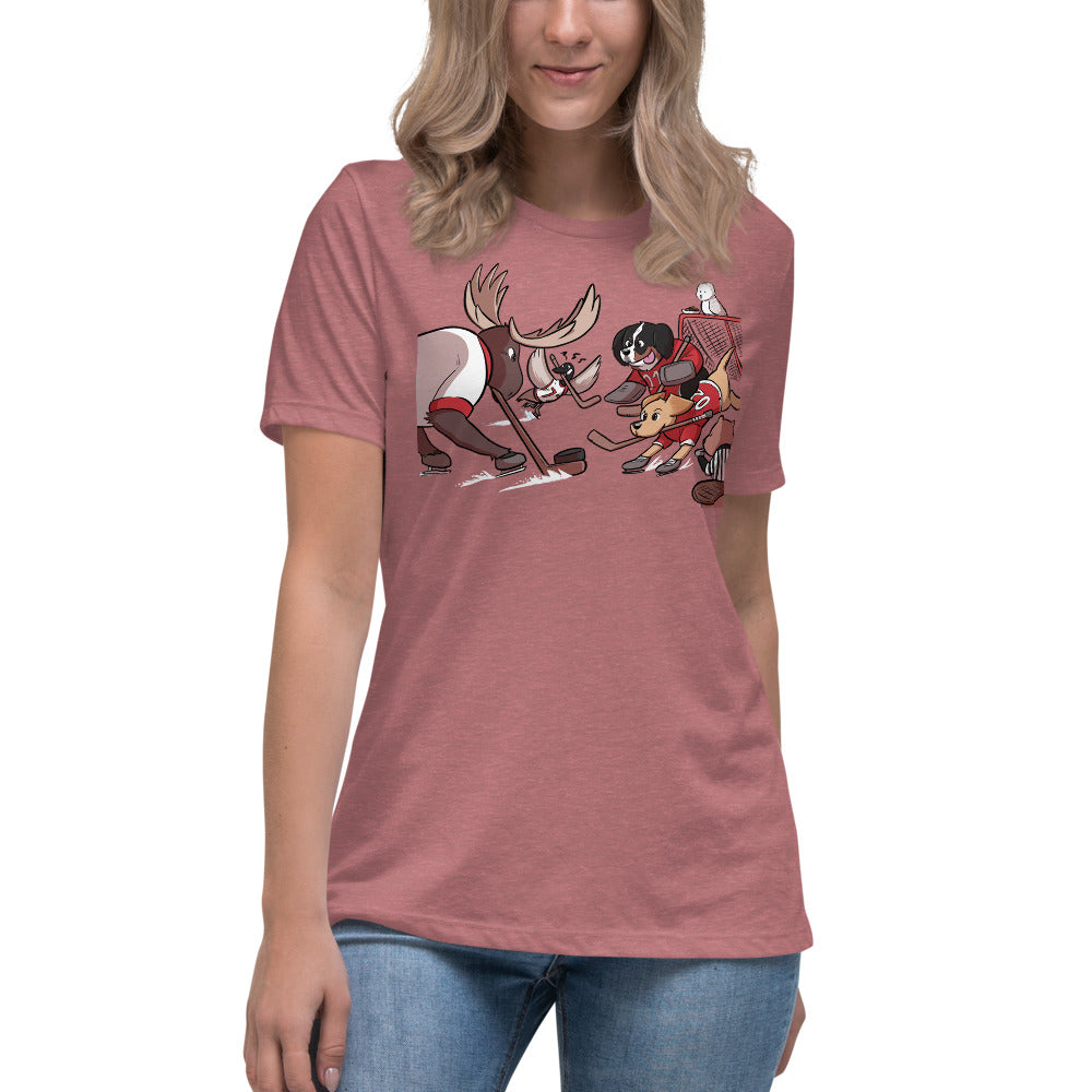 Women's Relaxed T-Shirt: Hockey Time!