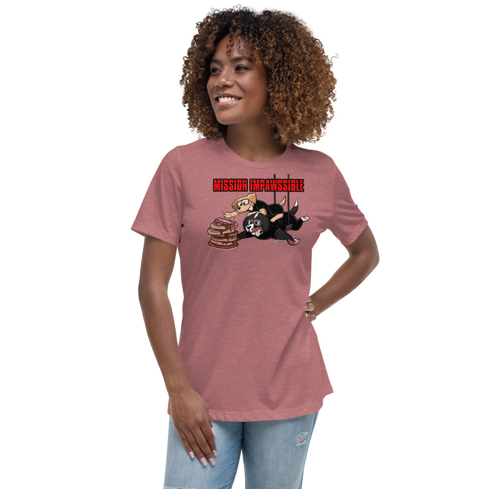 Women's Relaxed T-Shirt: Waffle Mountain Pawssible