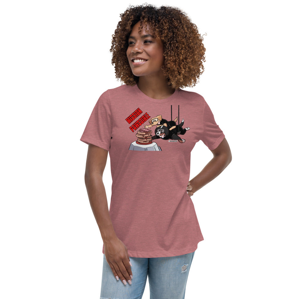 Women's Relaxed T-Shirt: MISSION PAWSSIBLE