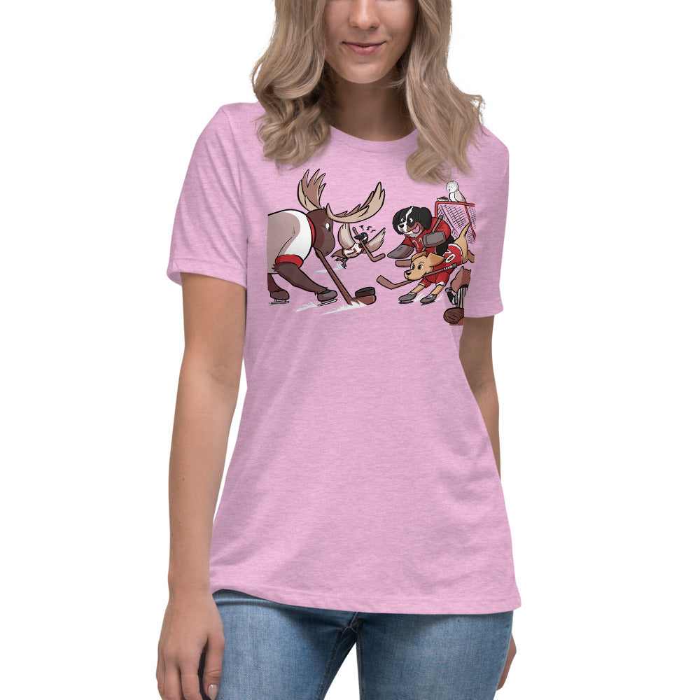 Women's Relaxed T-Shirt: Hockey Time!